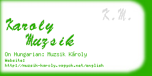 karoly muzsik business card